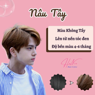 Thuốc Nhuộm Tóc Nam Màu NÂU TÂY - Không Tẩy  | Haniehair thuốc nhuộm tóc tại nhà