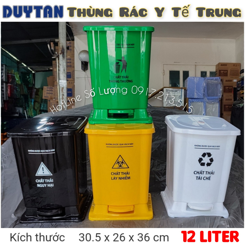 Thùng rác phân loại, thùng rác y tế Trung dùng để phân loại rác thải