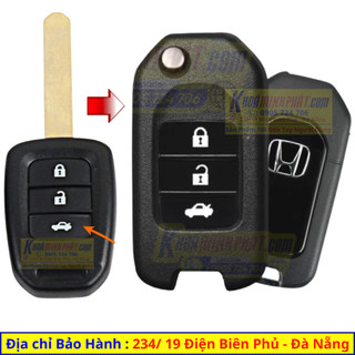 Vỏ Chìa Khoá độ gập xe Honda City, Brio V33
