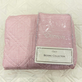 Bộ drap ga chun chần Everon chính hãng màu hồng giảm giá EPM 19068
