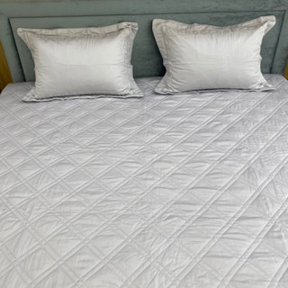 Bộ drap ga chun chần Everon chính hãng màu ghi giảm giá ESM 19015 (ga + 2 vỏ gối)