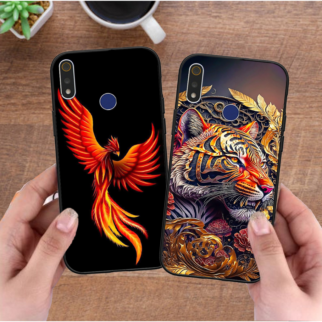 Ốp Realme 3 , 3 Pro in hình rồng long phượng hổ báo bọ cạp cá chép