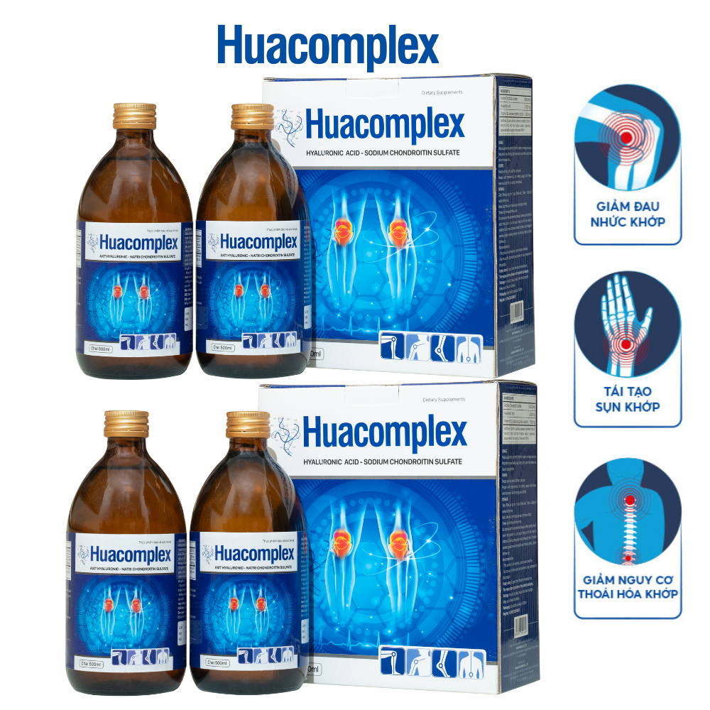 Combo 2 Hộp Huacomplex dịch uống dự phòng và hỗ trợ điều trị thoái hoá khớp 1000ml