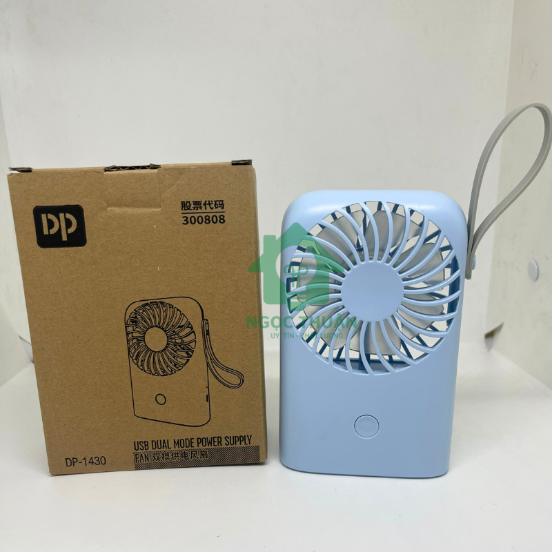 Quạt sạc cầm tay kiểu hộp DP1430 màu pastel