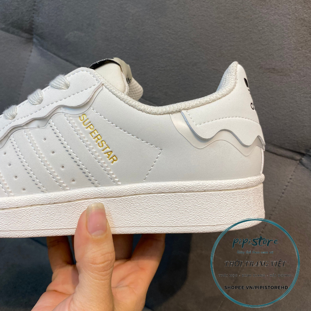 Giày Adidas superstar, adias Sò, Màu trắng, full box - bill giấy gói