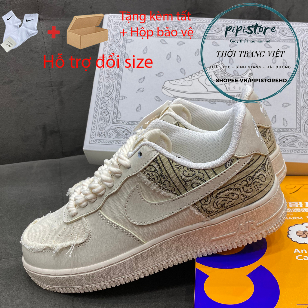 Giày AF1, Giày thể thao af1 Dây Thừng, Size 36-43 Full Box - Bill Giấy Gói
