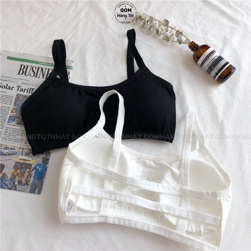 Áo bra 3 dây cotton có đệm ngực không gọng, áo ngực thể thao co dãn thoáng khí dành cho nữ - BRA3DAY