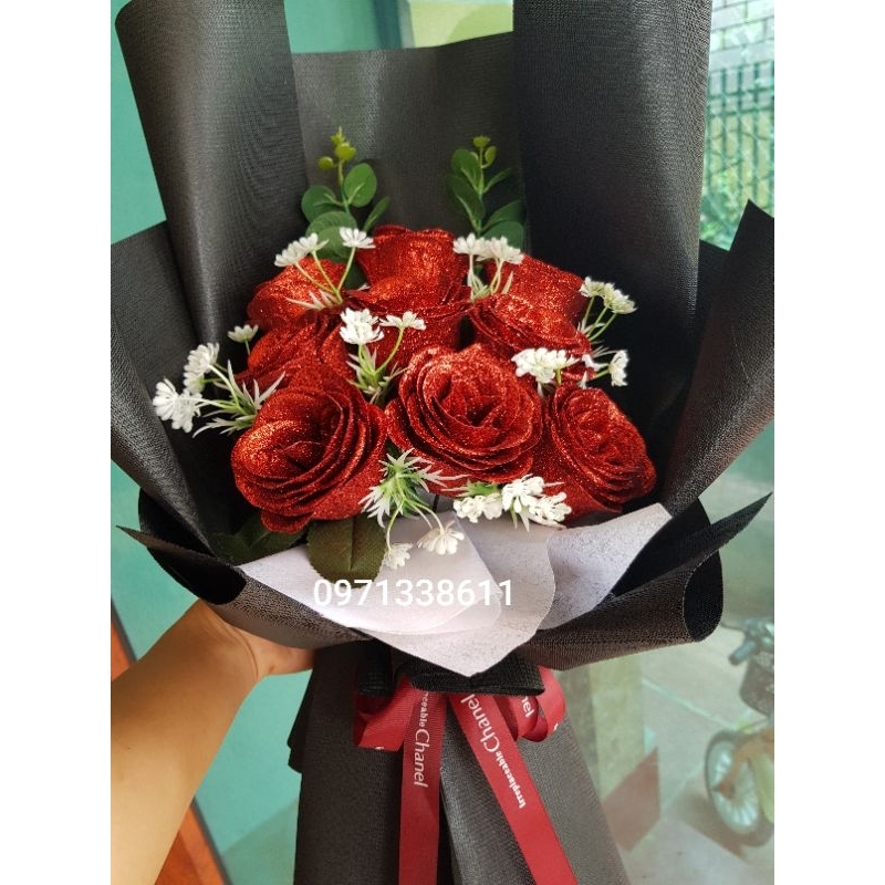 bó hoa hồng 9 bông[ tình yêu vĩnh cửu]