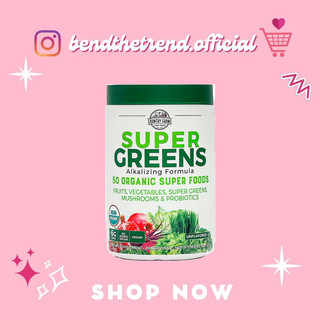 Bột rau củ, thực phẩm xanh hữu cơ super greens powder country farms unflavored 300grams