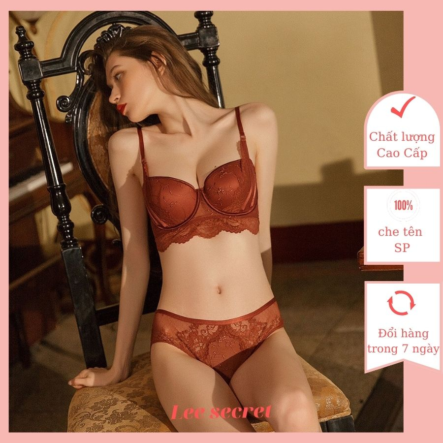 Bộ Lót Ren Nữ Sexy Cao Cấp, Áo Ngực Có Gọng Đệm Dày 3cm Nâng Ngực Tự Nhiên, gợi cảm, Quần Chíp Ren Sexy Quyến Rũ LS01