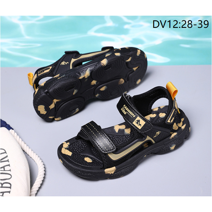 Giày Sandal Học Sinh ur Ban Nam Nữ Màu vàng đen