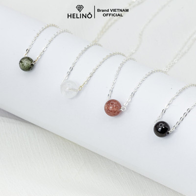 Quà tặng nữ dây chuyền bạc HELINO mix đá phong thủy nhiều màu tinh tế, trang sức nữ C22