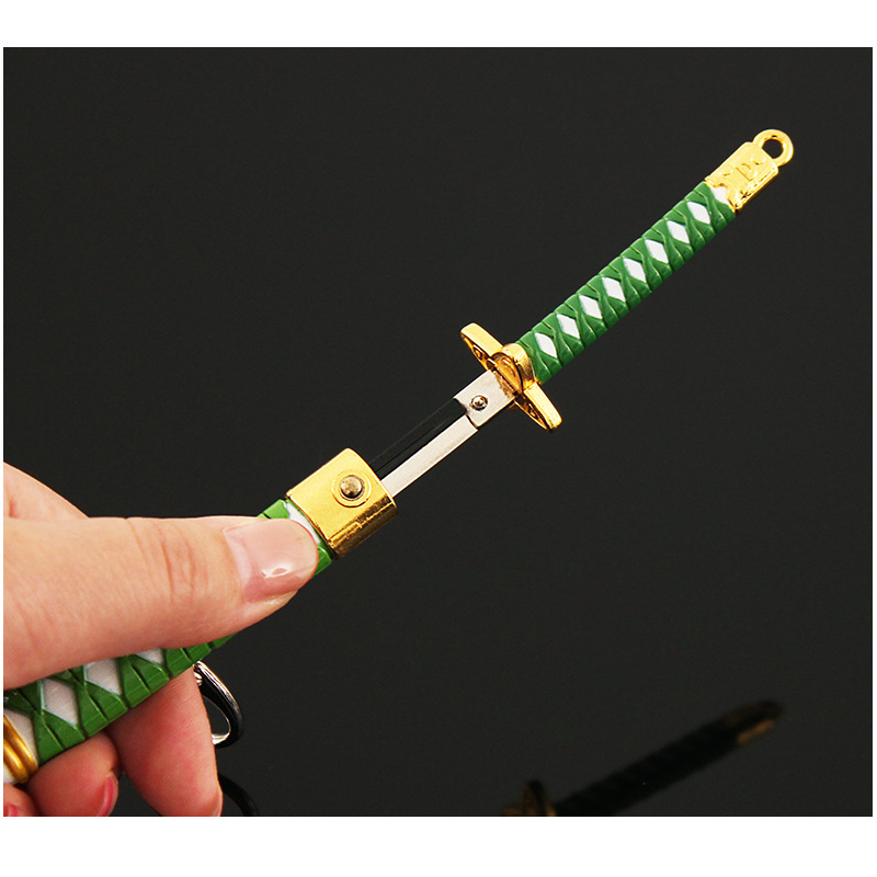 Móc khóa mô hình Kiém katana Kim loại titan của các Samurai trong Anime/Manga One Piece - Vua hải tặc