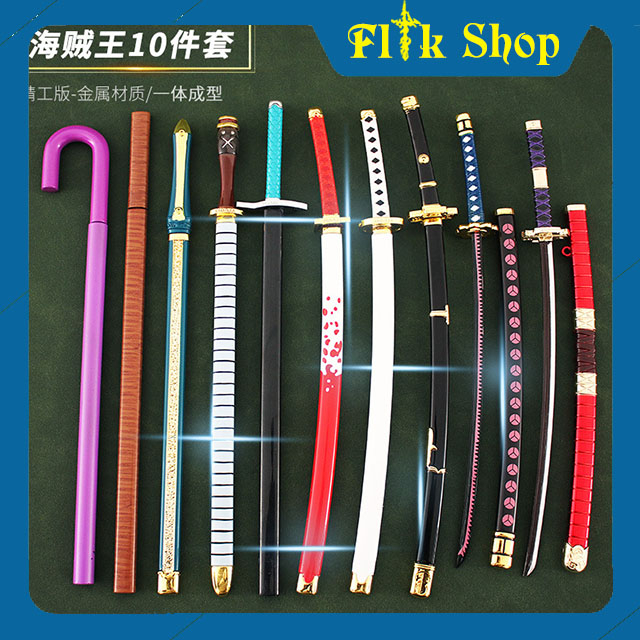 Móc khóa mô hình Kiém katana Kim loại titan của các Samurai trong Anime/Manga One Piece - Vua hải tặc
