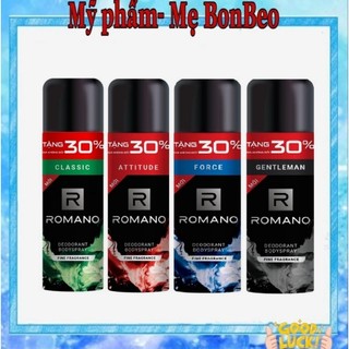 Xịt khử mùi toàn thân Romano 150ml/195ml