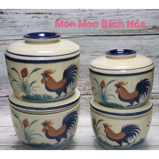 💢🐓💥thố đá vẽ con gà size to 13cm 💢🐓💥 hàng thủ công hiếm và độc.🤩🤗😋