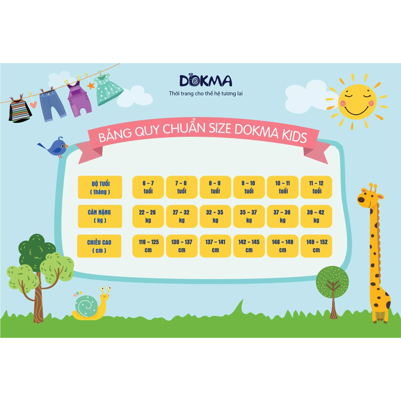 Áo nắng Dokma 6-10T