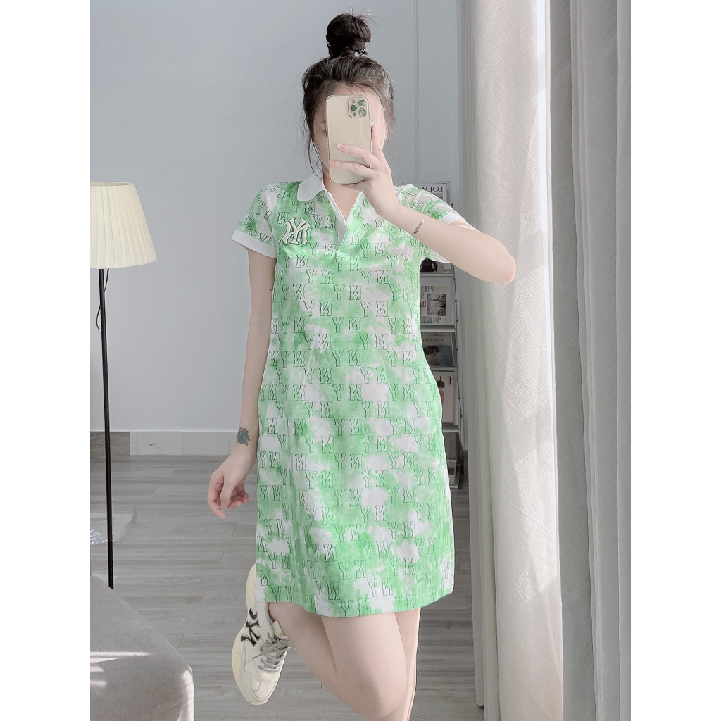Đầm MLB in loang mới lạ - xuất dư - siêu đẹp - hàng hot - chuẩn full tem tag mac - bảo đảm ưng ý