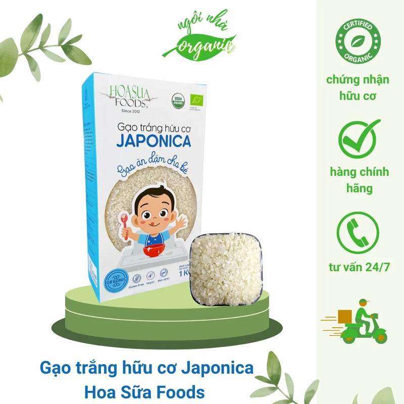 Gạo ăn dặm hữu cơ cho bé ăn dặm 1kg