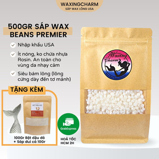 500gr sáp wax lông, wax beans nóng cao cấp premier usa siêu bám lông tẩy lông