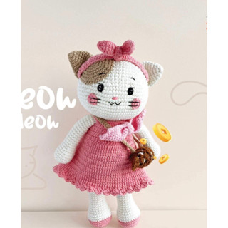 🌸 Mèo len handmade xinh xinh ( size 30-40cm) 🌸