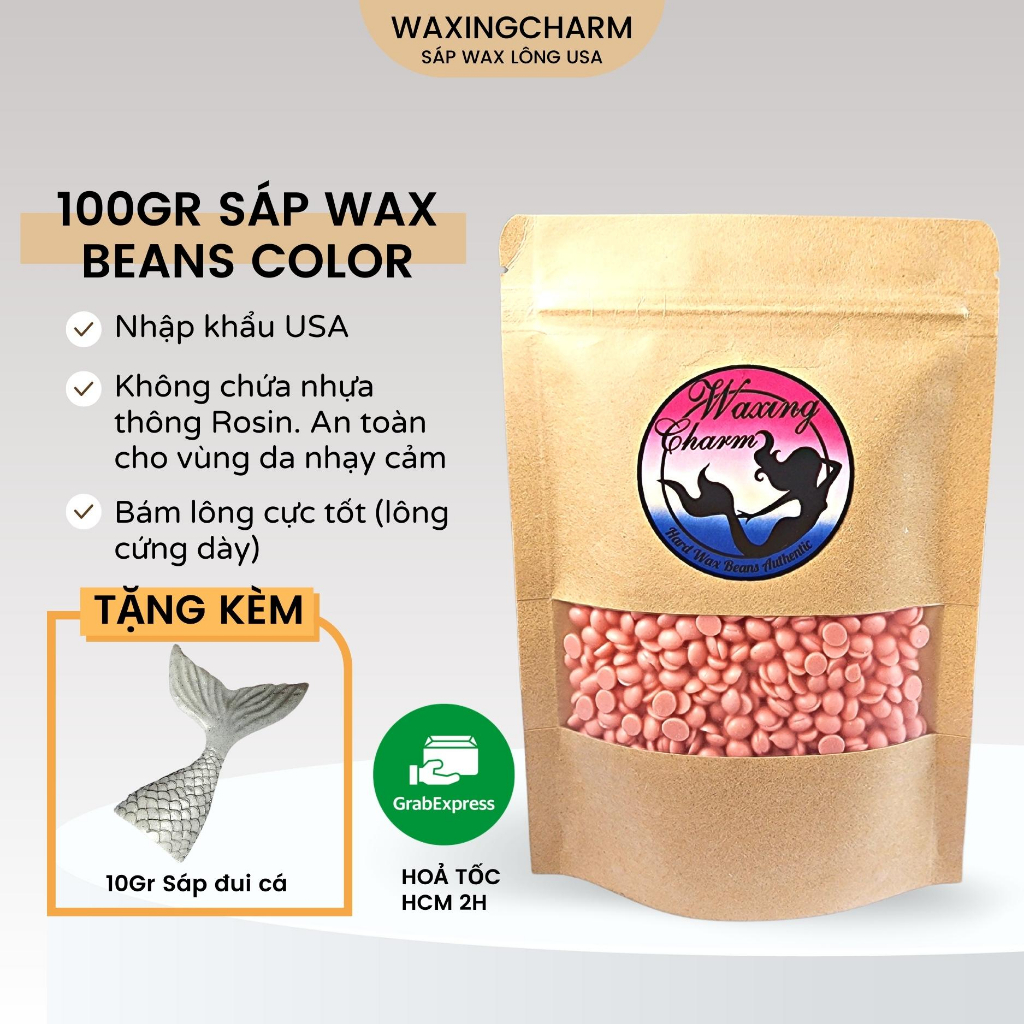 SÁP WAX LÔNG, SÁP BEANS ROSE WAX NÓNG TẨY LÔNG NHẬP KHẨU USA