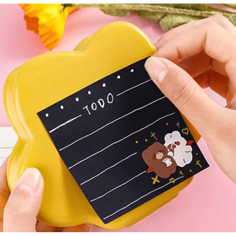 Tập 50 tờ giấy nhớ ghi chú Sticky note màu đen76x76mm
