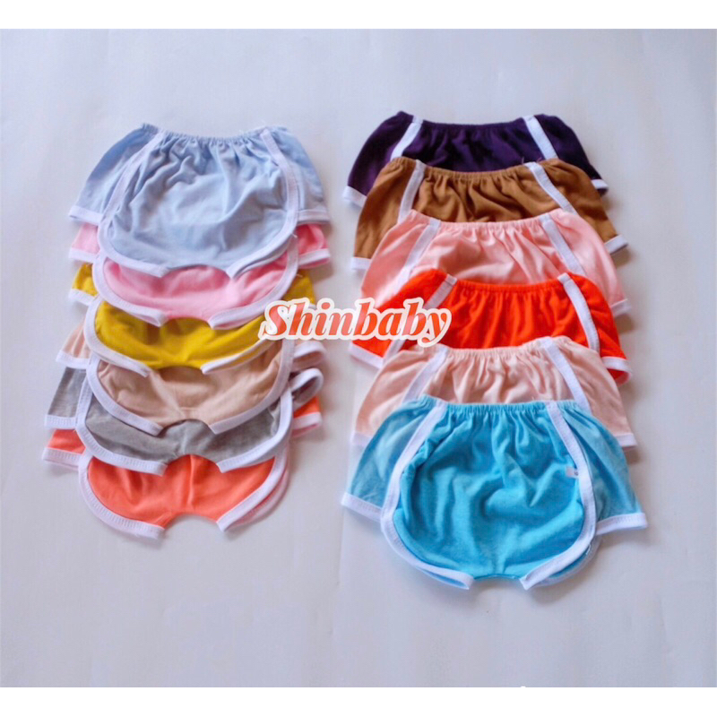 Set 10 quần bí đùi cotton trơn nhiều màu mỏng mát chạy viền siêu dễ thương cho bé