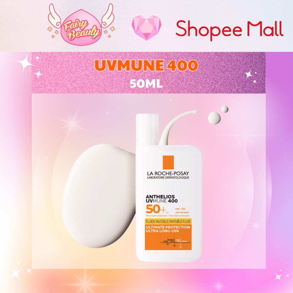 [LA ROCHE-POSAY] Sữa Chống Nắng Ngăn Ngừa Tia UV Dài &amp; Bảo Vệ Làn Da Tối Ưu Anthelios UV Mune 400 SPF 50+ 50/3ml