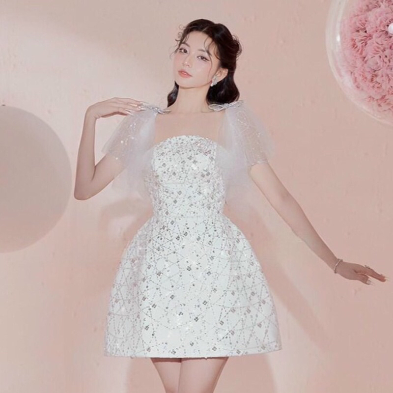 ĐẦM XOÈ TAY DÚN NƠ VAI-SL