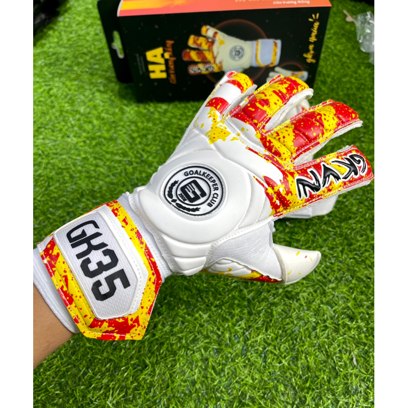 Găng tay thủ môn Hạ, mặt mút Magic 4mm công nghệ mới độ dính cao, form găng chuẩn độ bền tốt