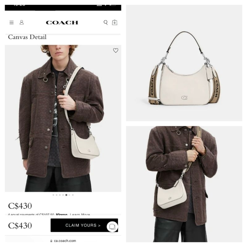 Túi C0ach Hobo Crossbody kẹp nách sang chảnh