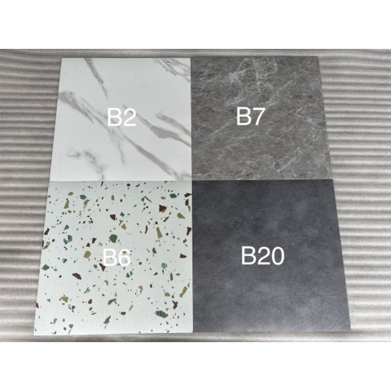 1 mét Sàn nhựa giả bê tông dày 2mm, có sẵn keo, kích thước 45cm x 45cm.