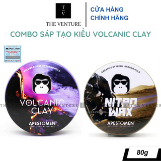 [Mã COSBAUH3 giảm 8% đơn 300K] [ Combo ] Sáp Vuốt Tóc Apestomen Volcanic Clay và Nitro Wax Chính Hãng - 80 Gram