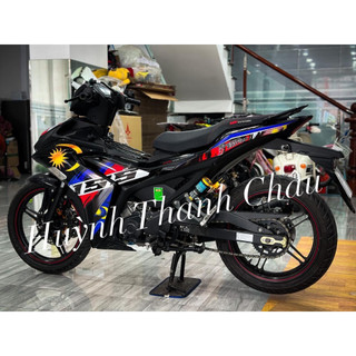 Tem rời Exciter 155 đen cờ malay cực đep