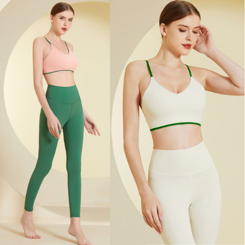 Set Bộ Tập Yoga 2 Dây LYCRA WX-22 Thiết Kế Cực Mát Mùa Hè Bảng Màu Tươi Sáng Ngọt Ngào