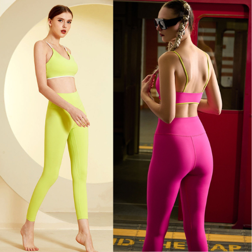 Set Bộ Tập Yoga 2 Dây LYCRA WX-22 Thiết Kế Cực Mát Mùa Hè Bảng Màu Tươi Sáng Ngọt Ngào