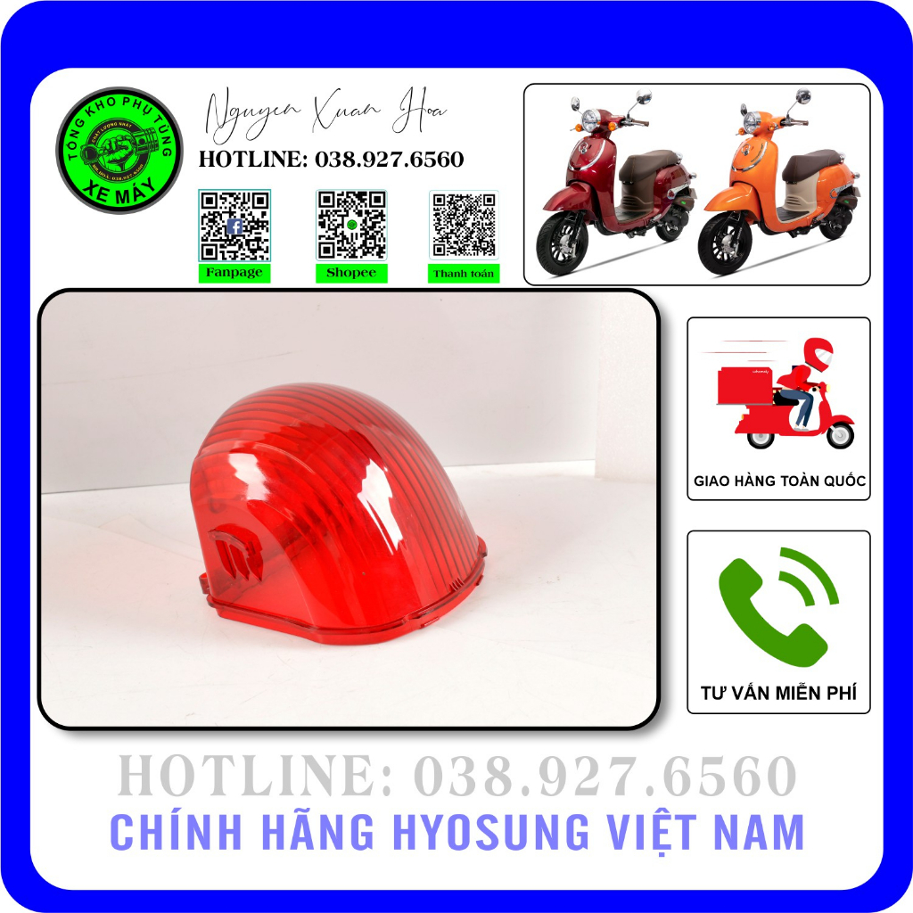 Chụp đèn hậu/ Chụp đèn lái Giorno 50cc/ Mono 50cc/ Giorno 2023/ HSV2-50cc (Hàng chính hãng)