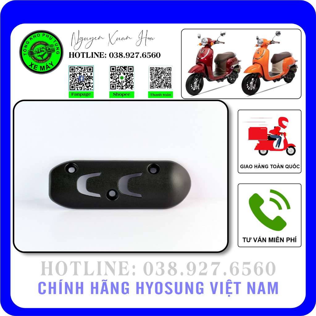 Ốp Pô Giorno 50cc/ Crea 50cc/ Today 50cc/ Các dòng xe ga 50cc HSV (Hàng chính hãng cao cấp - Nhựa PP)
