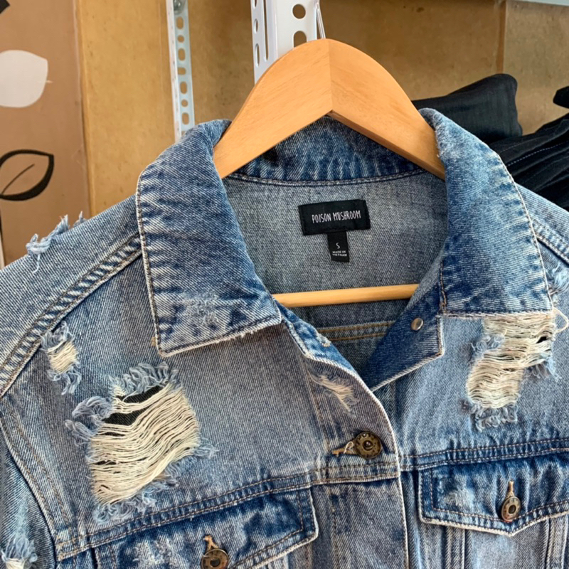 Áo khoác bò Denim Jacket Poison Mushroom