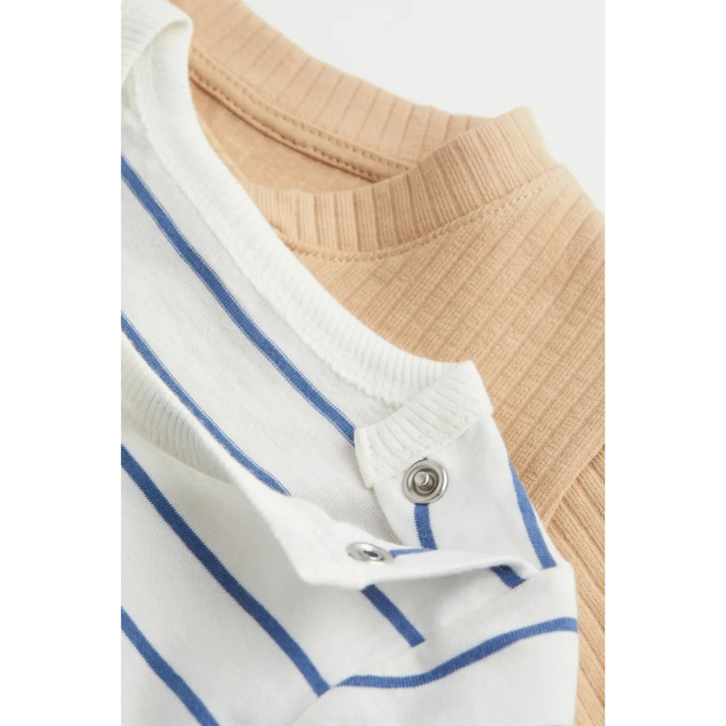 Set 2 áo Set 3 áo phông kẻ xanh HM H&M_hàng chính hãng authentic UK