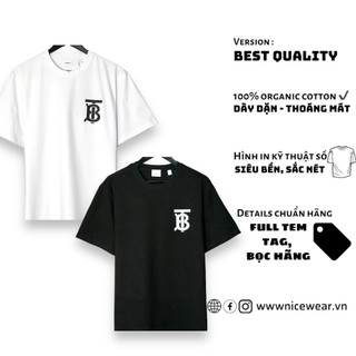 Áo thun bbr tb logo trắng/đen