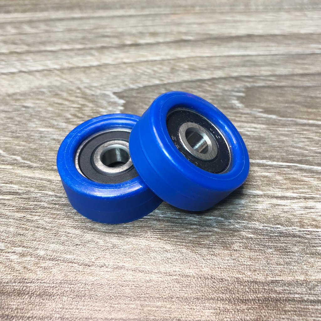 Bánh xe con lăn phi 30mm rãnh U- Không rãnh vòng bi 627 trục 7mm, D3012d7