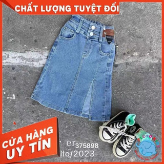 Chân váy bò trendy cho bé gái 2023