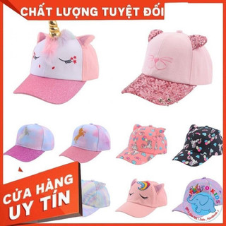 Mũ hồng pony cho bé gái