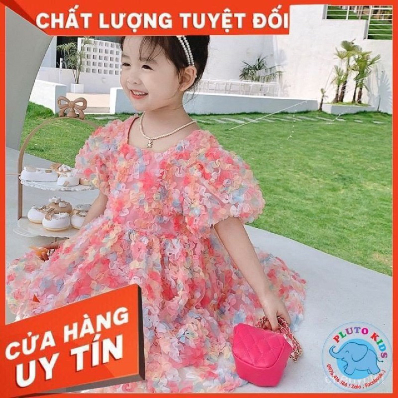 Váy hồng tú cầu Lu.see
