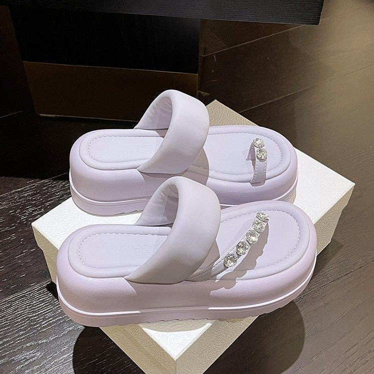 Dép đế cao Dép kẹp kim cương nước mới