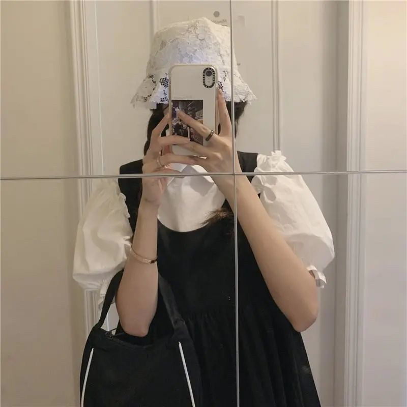 Sét váy rời tay bồng tiểu thư phong cách Hàn quốc