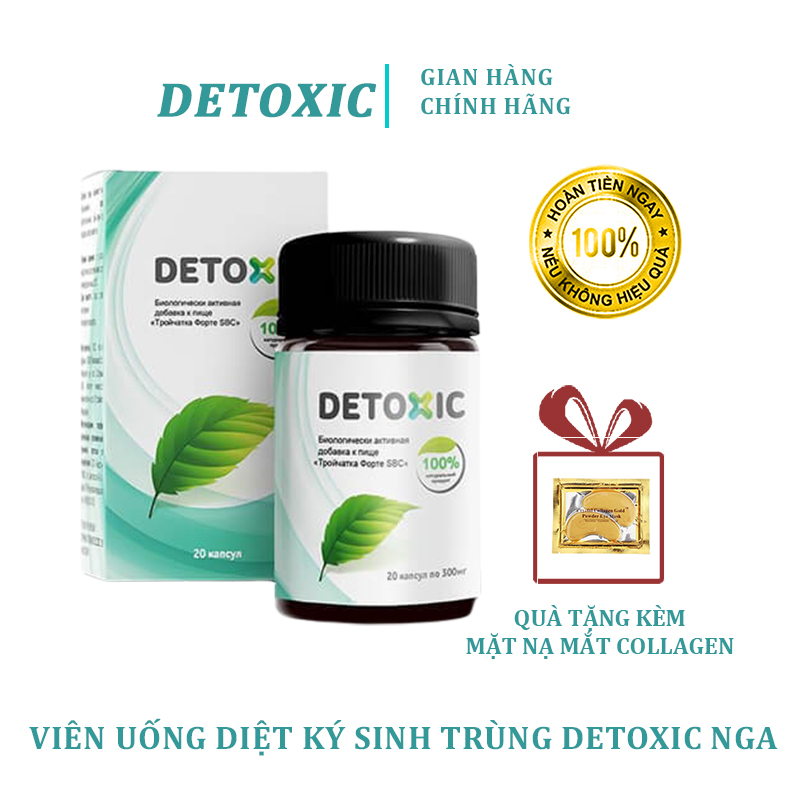 Viên Uống Detoxic Của Nga - Diệt Ký Sinh Trùng Hết Hôi Miệng, Thải Độc Cơ Thể - 20 viên