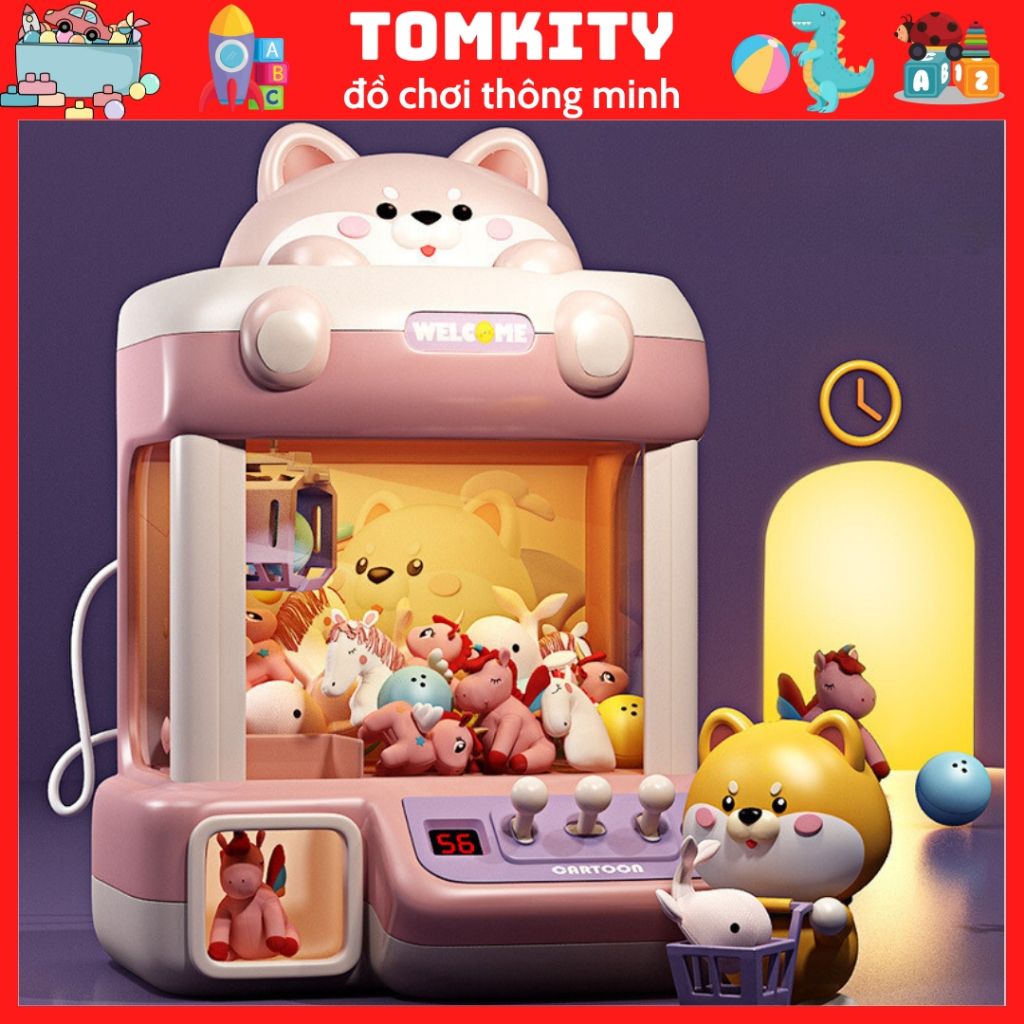 Máy Gắp Thú Bông Mini Phi Hành Gia, Máy Gắp Gấu Bông Cho Bé Cỡ Lớn Tặng Kèm Thú Bông Đáng Yêu - Đồ Chơi Trẻ Em